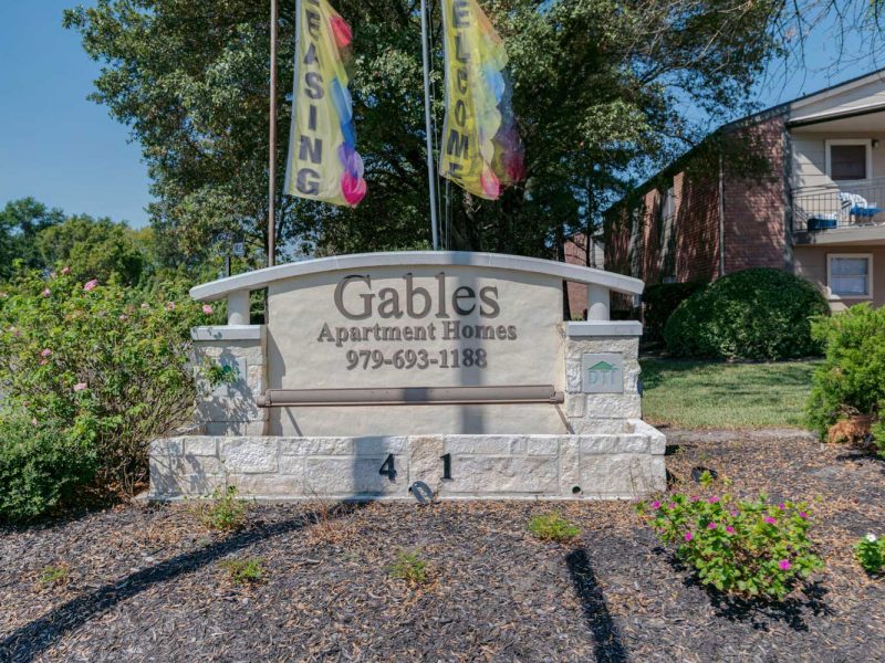 The Gables Apartments; One and Two Bedroom Student Apartments College Station, TX near Texas A&M University